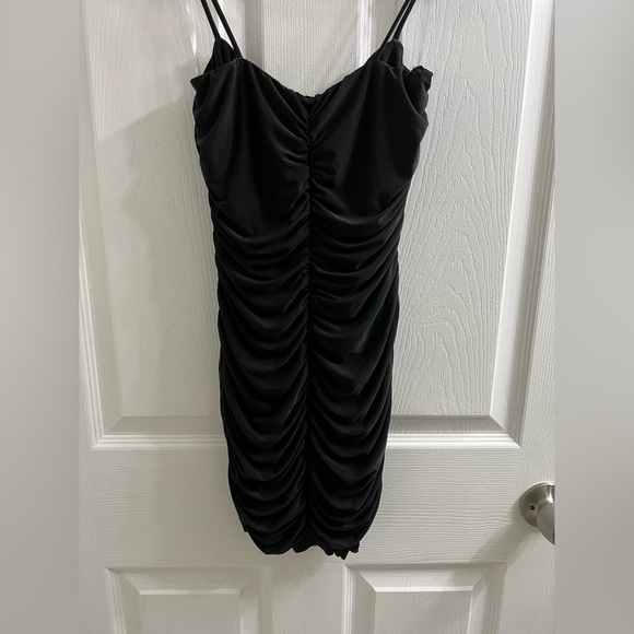 Windsor Black Ruched And Ready Mini Dress - Picture 3 of 4